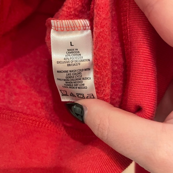 Aeropostale Women's Vibrant Red Hoodie - Picture 3 of 4